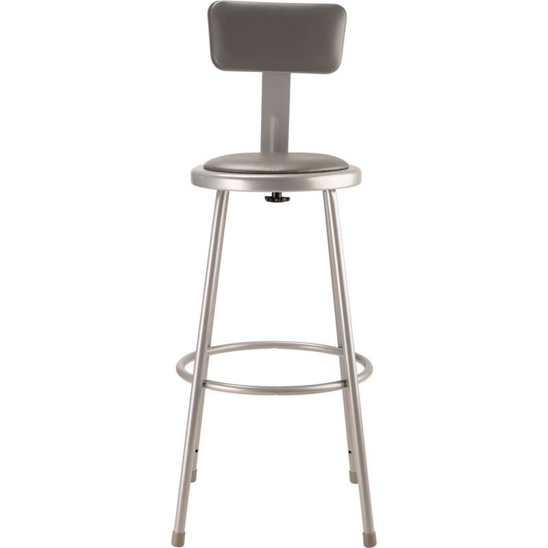 2pk 30" Heavy Duty Vinyl Padded Steel Barstool Gray - Hampton Collection