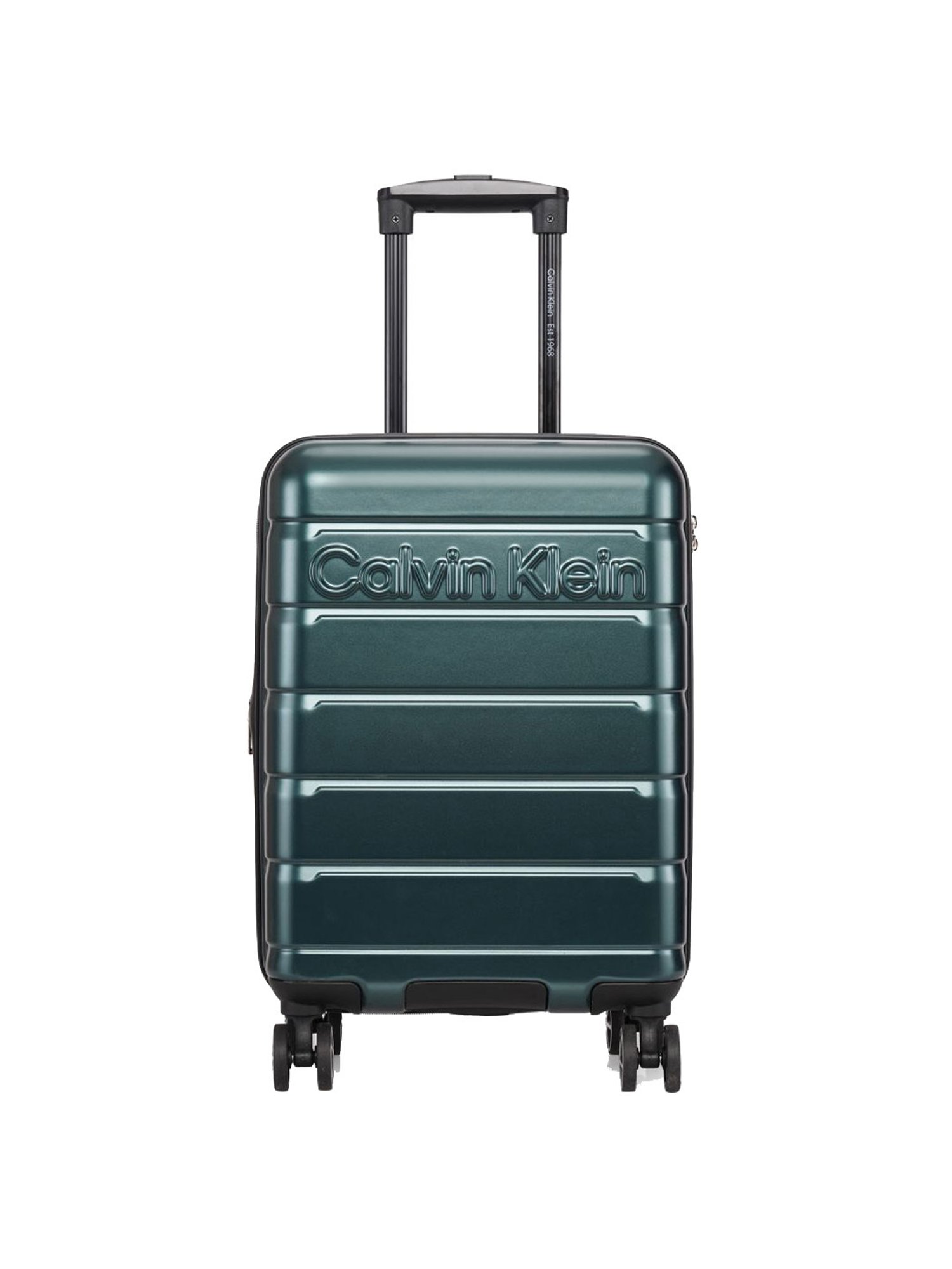Calvin Klein Ridge-Line Pearlized Sage Textured Hard Cabin Trolley Bag - 54 cm