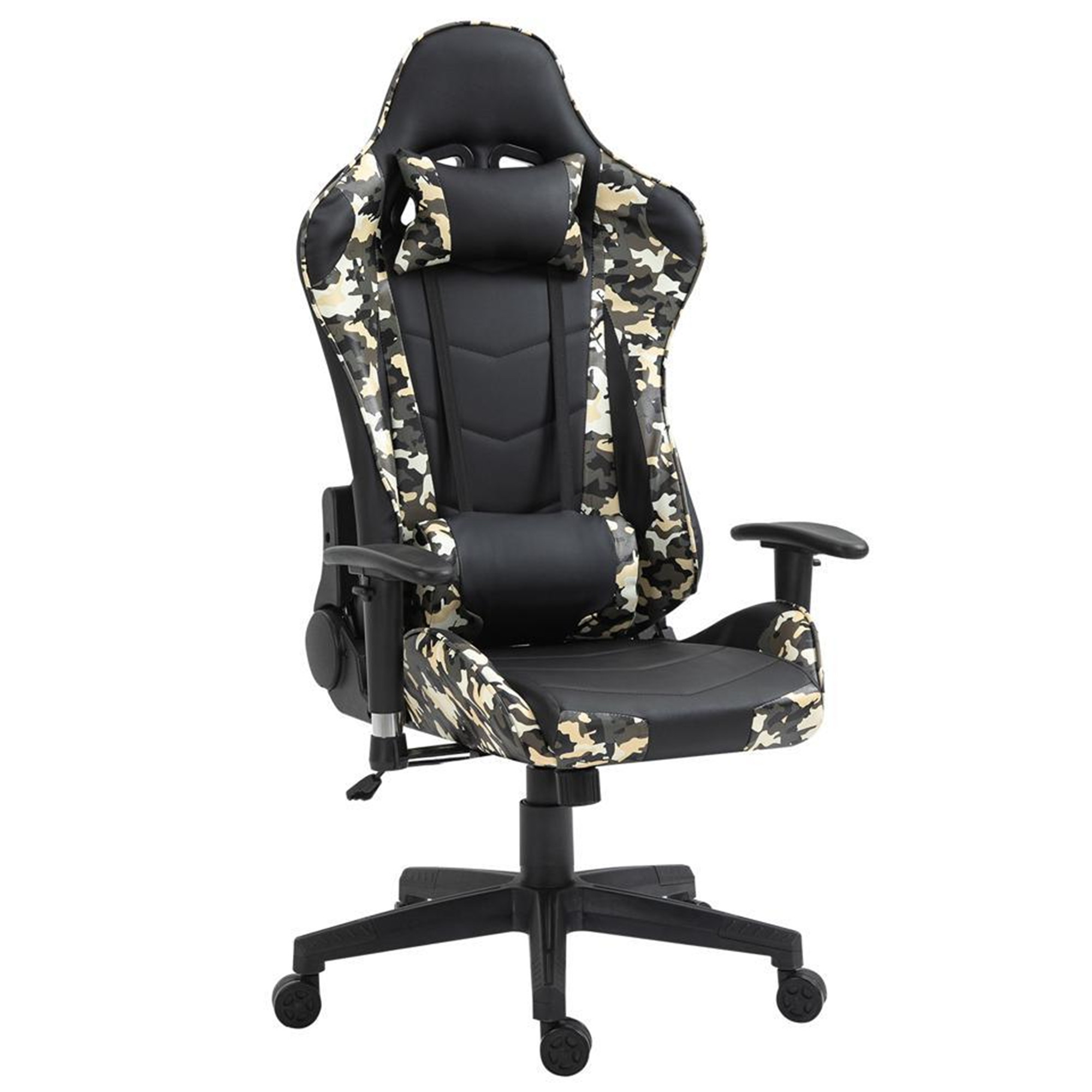 Ergonomic Gaming Chair Racing Chair E-Sports Chair Home Office Chair Computer Game Chair Backrest and Seat Height Adjustable Chair with PU Leather,Lumbar Support and Headrest
