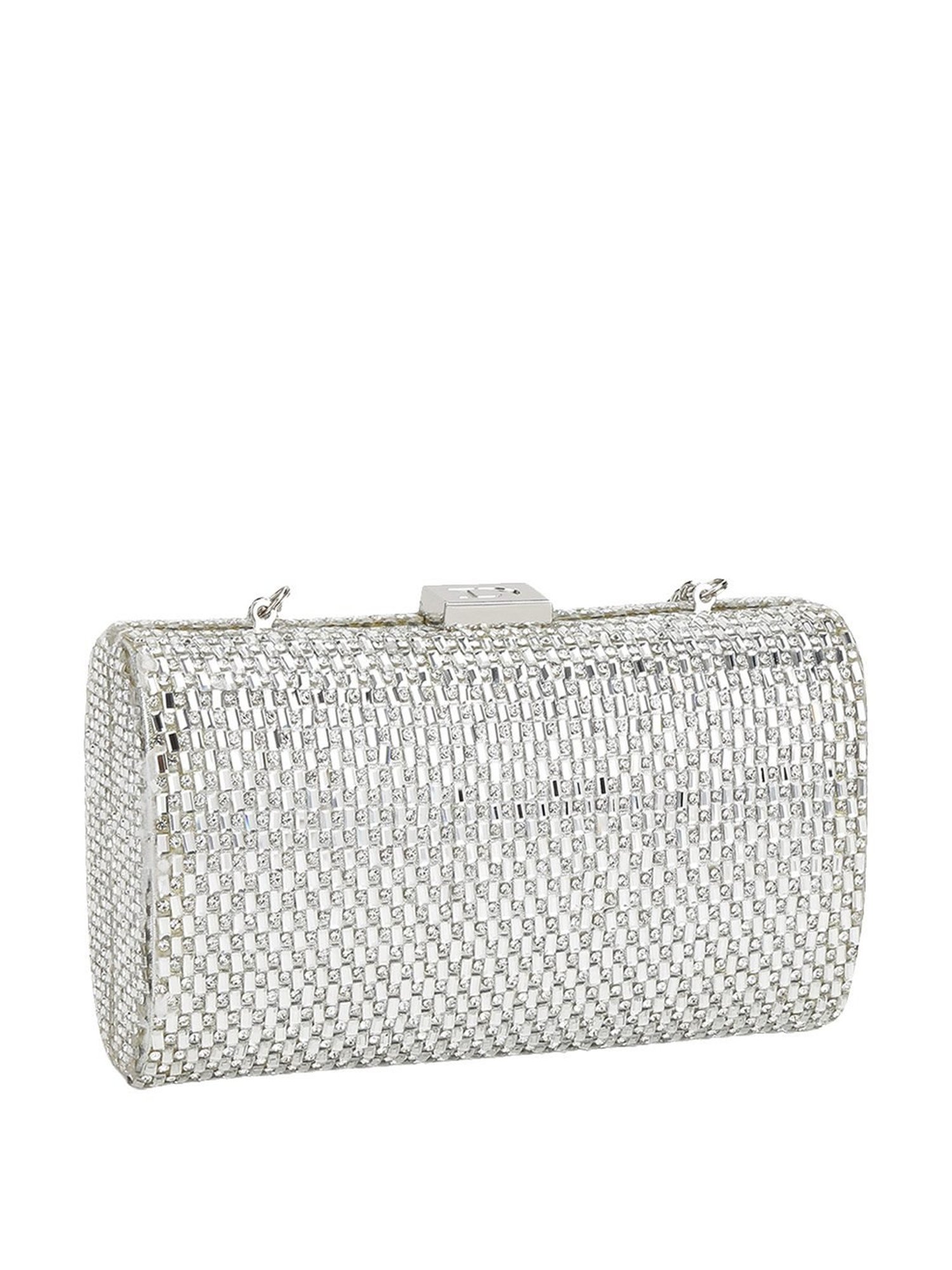 Dune London Bryannie Silver Embellished Small Clutch