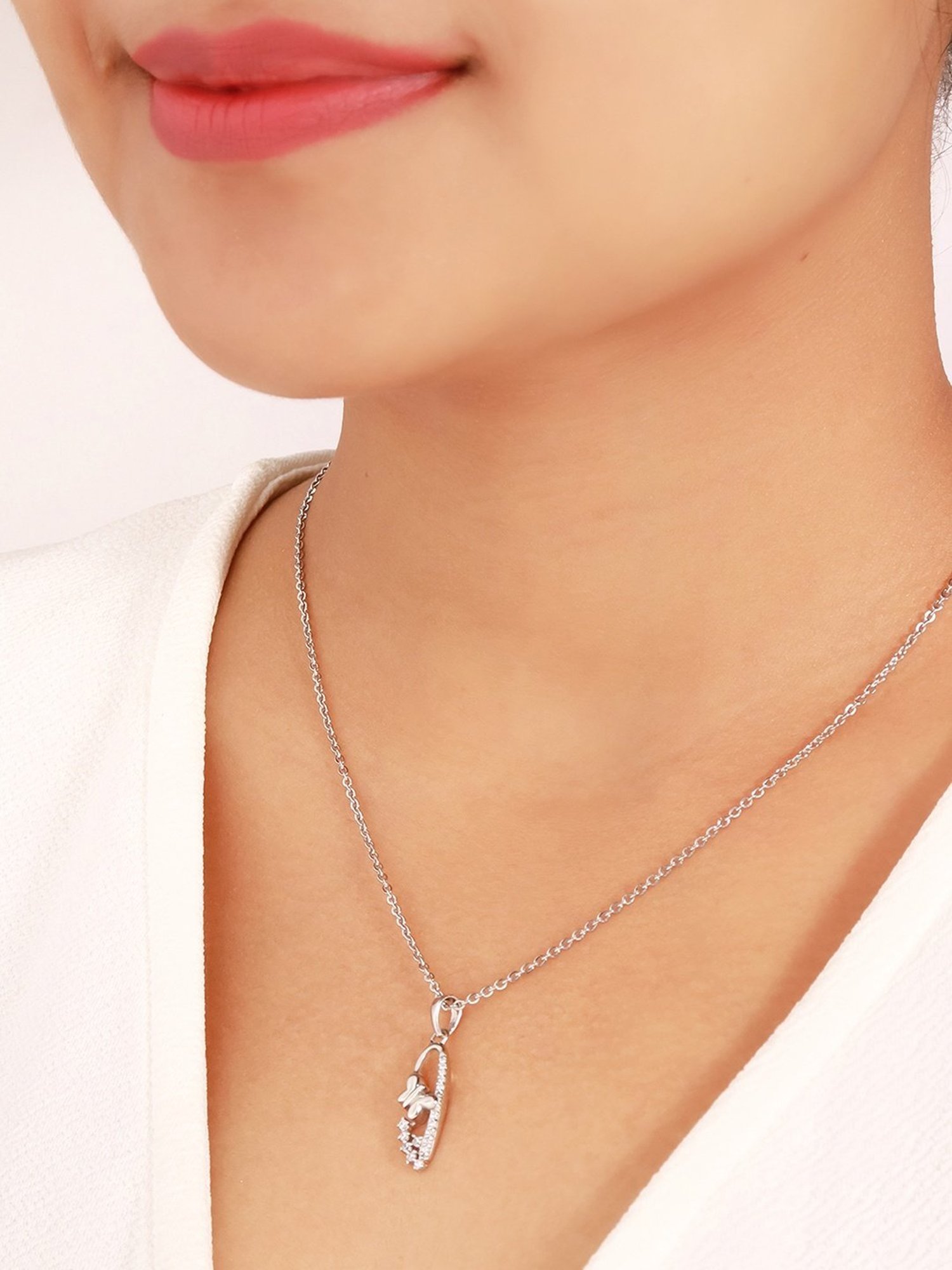 Silberry 92.5 Sterling Silver Serene Pendant with Chain