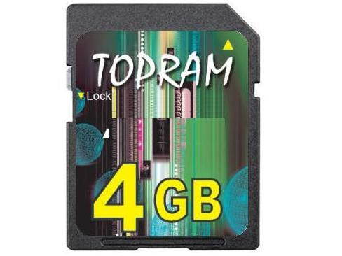TOPRAM 4GB 4G SD Card v1.1 non HC non-HC for older device Treo i730 iPaq PDA Palm