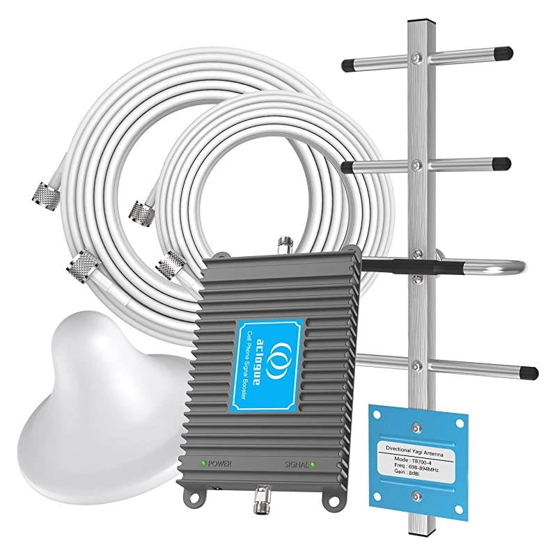 4G Phone Signal Booster LTE 700MHz Band 12/17 FDD Cell Signal Repeater Amplifier Antenna Kits for Home and Office up to 4500 Sq Ft Improve 4G Data and 4G Calls (Black)
