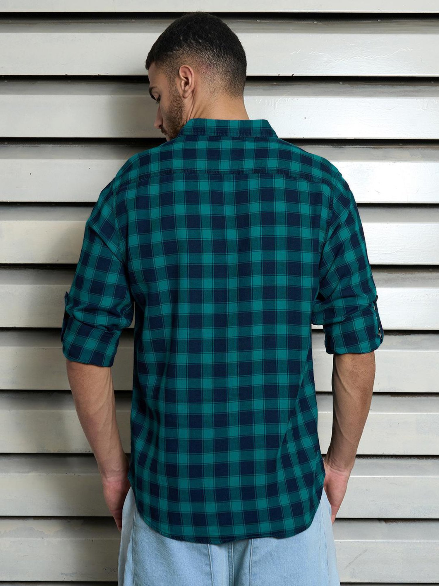 High Star Multi Cotton Regular Fit Checked Shirt