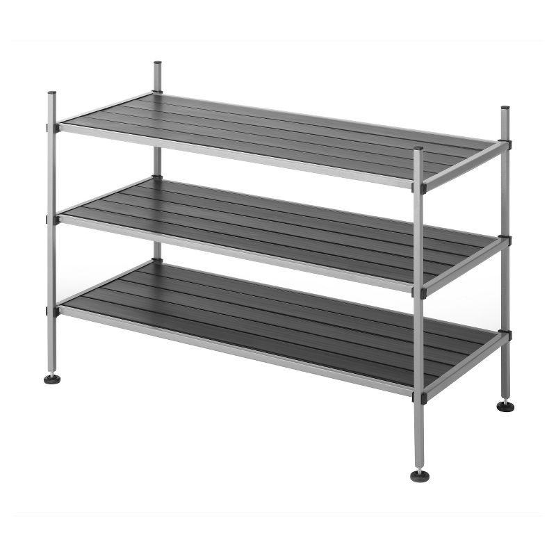 Whitmor 3 Tier Storage Shelf Gray
