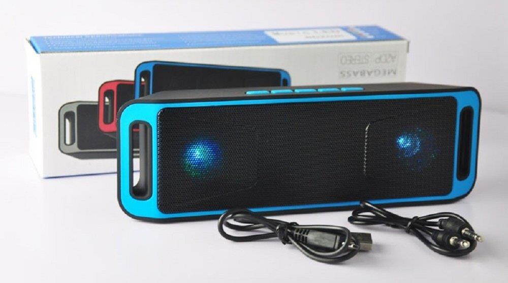 Portable Waterproof Bluetooth Speaker w/LED Light - (Green)