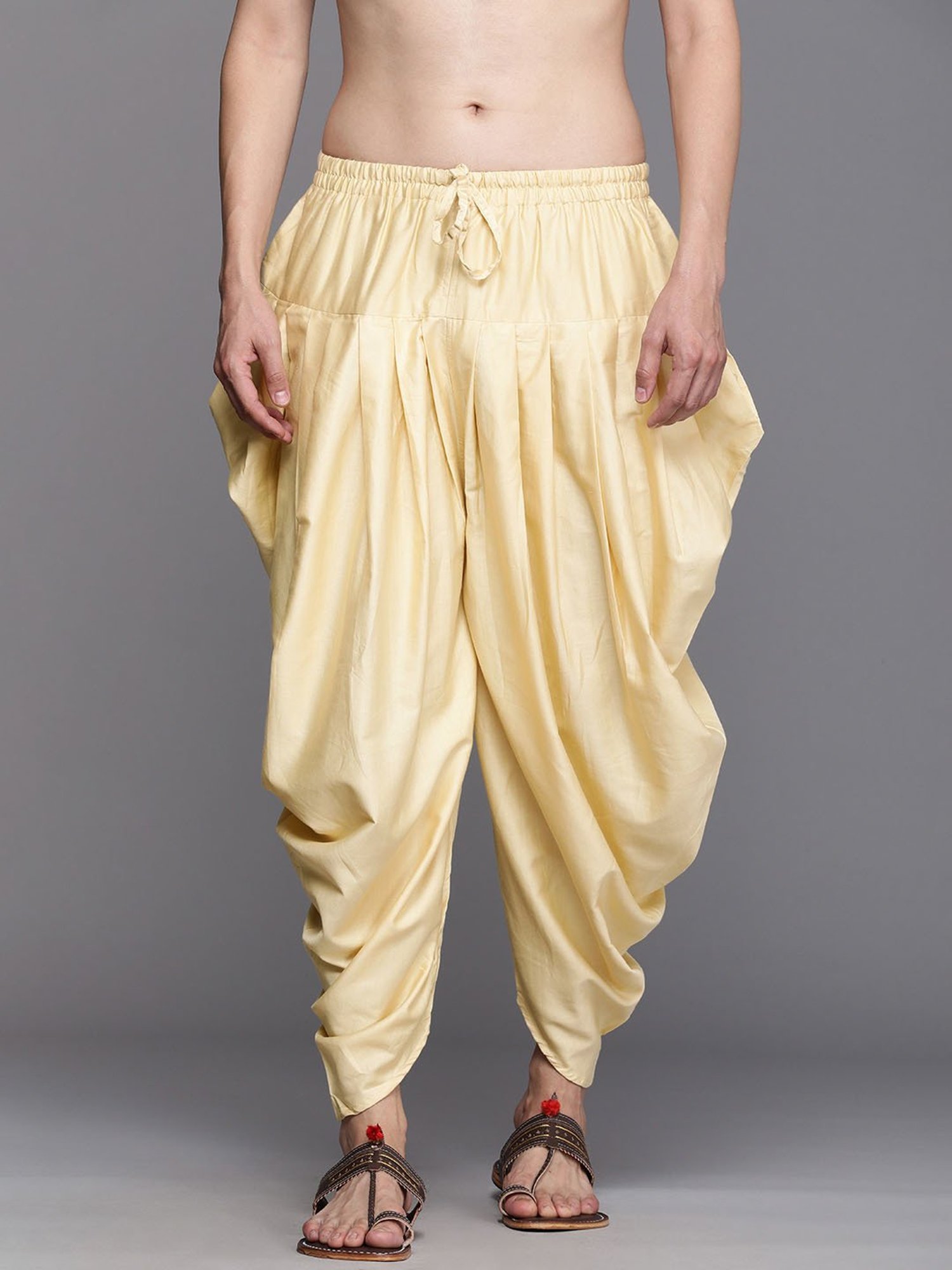 Ramraj ALAMEEN White Cotton Solid Dhotis