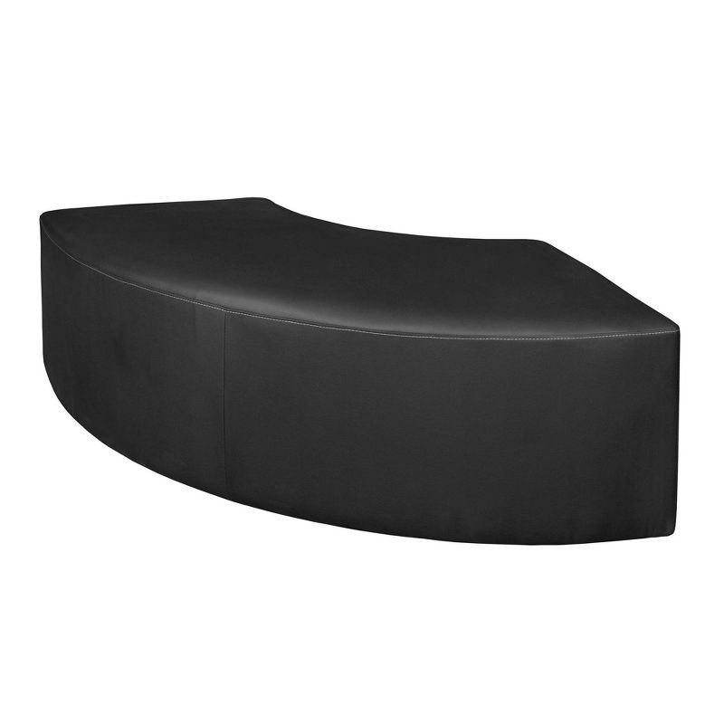Travis Curved Ottoman Black - Regency