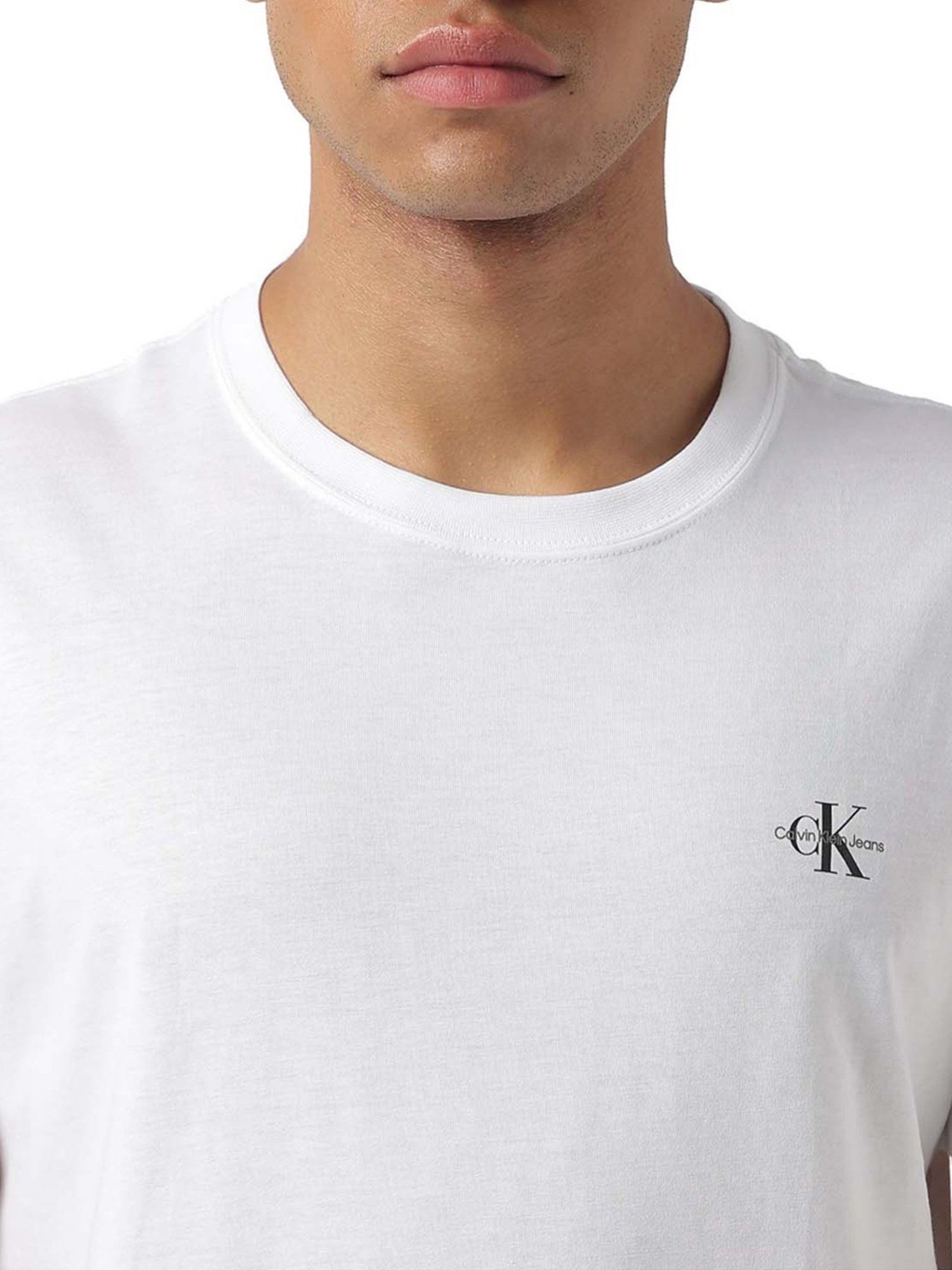 Calvin Klein Jeans White Regular Fit T-Shirt