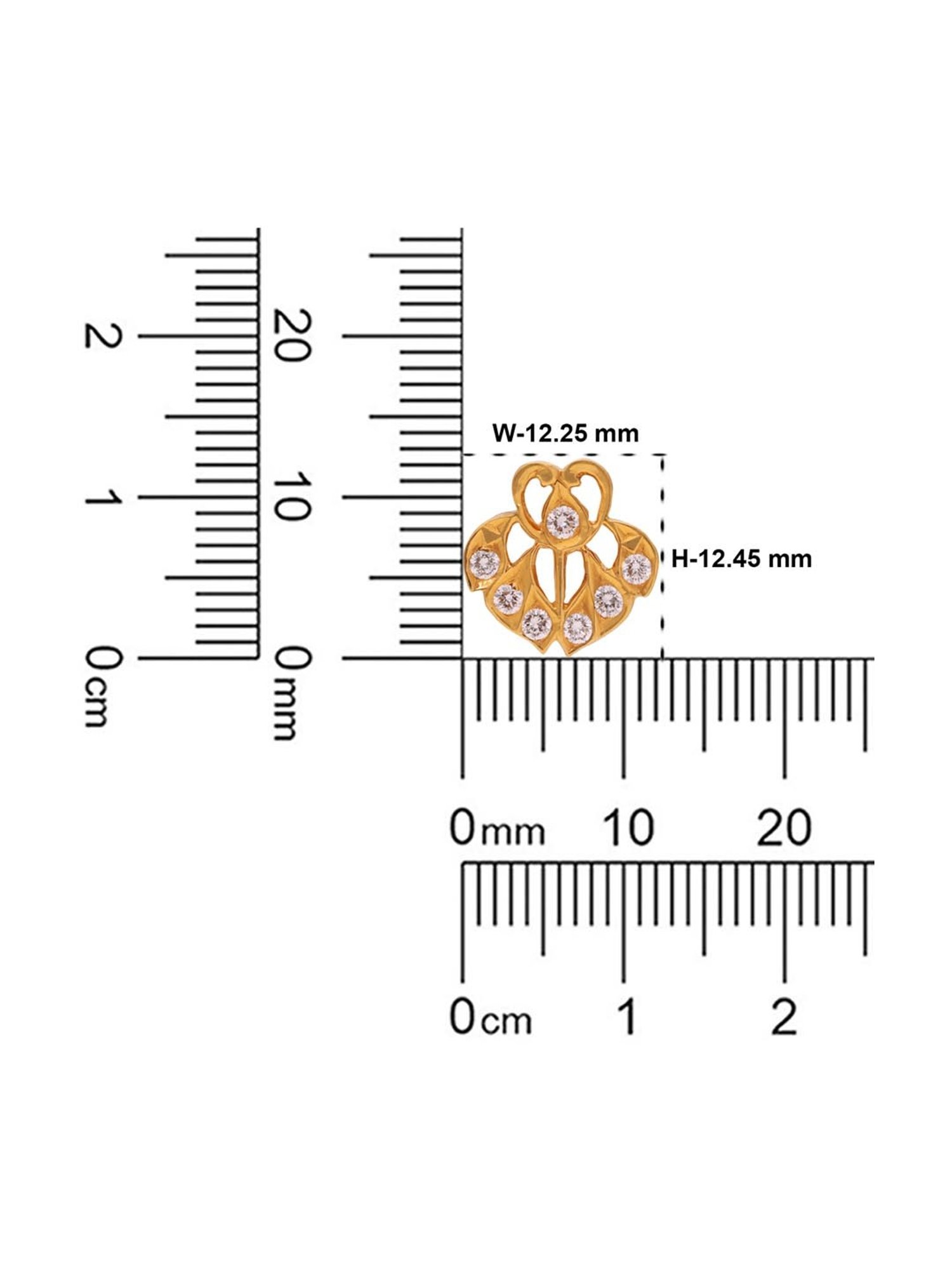 CKC 22k Gold & Diamond Earrings for Women