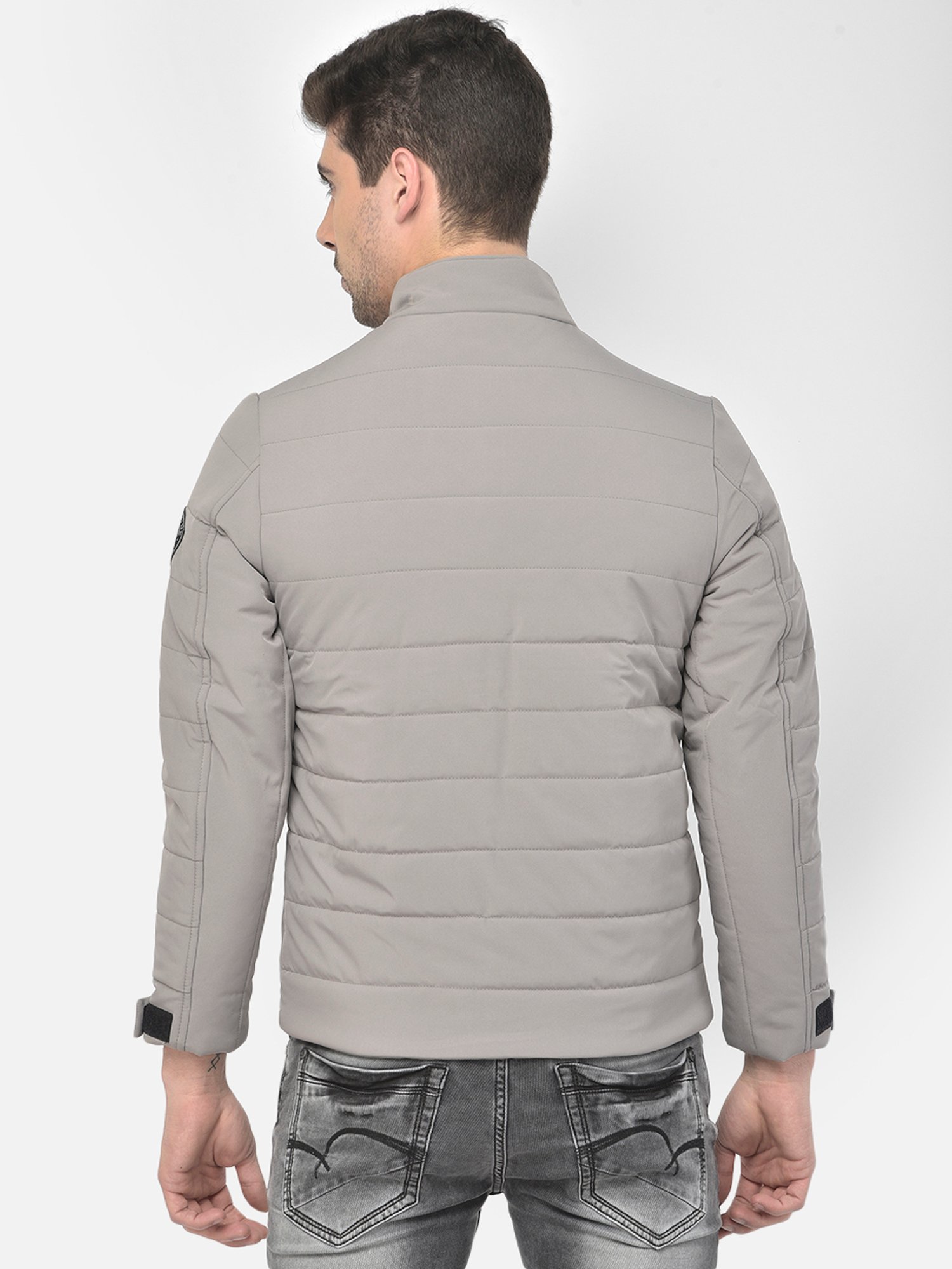 Crimsoune Club Grey Regular Fit Quilted Jacket