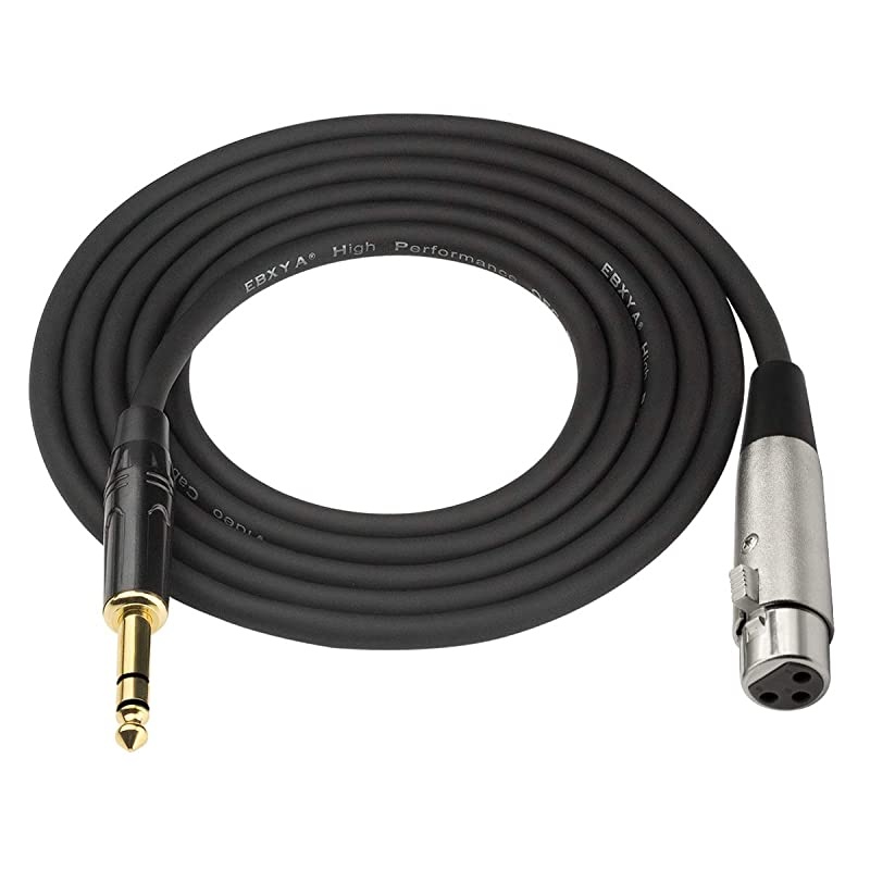 1/4" TRS to XLR Female Cable for Balanced Stereo Audio Transportation, 2 Packs of 6 Feet