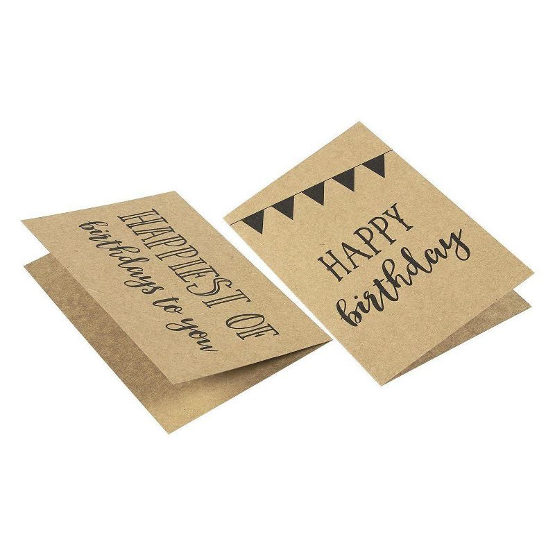 36-Pack All Occasion Cards Box Set, Kraft Paper, Includes Birthday, Congrats, Sympathy, Thank You, Blank Inside, Envelopes Included, 4 x 6 inches