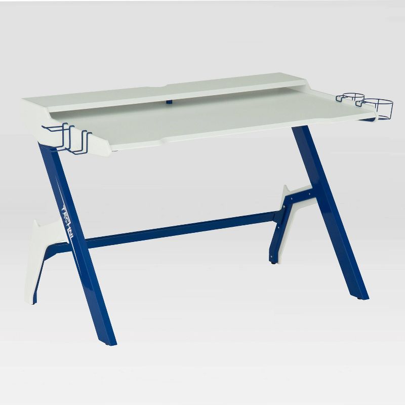 Ergonomic Computer Gaming Desk Blue - Techni Sport