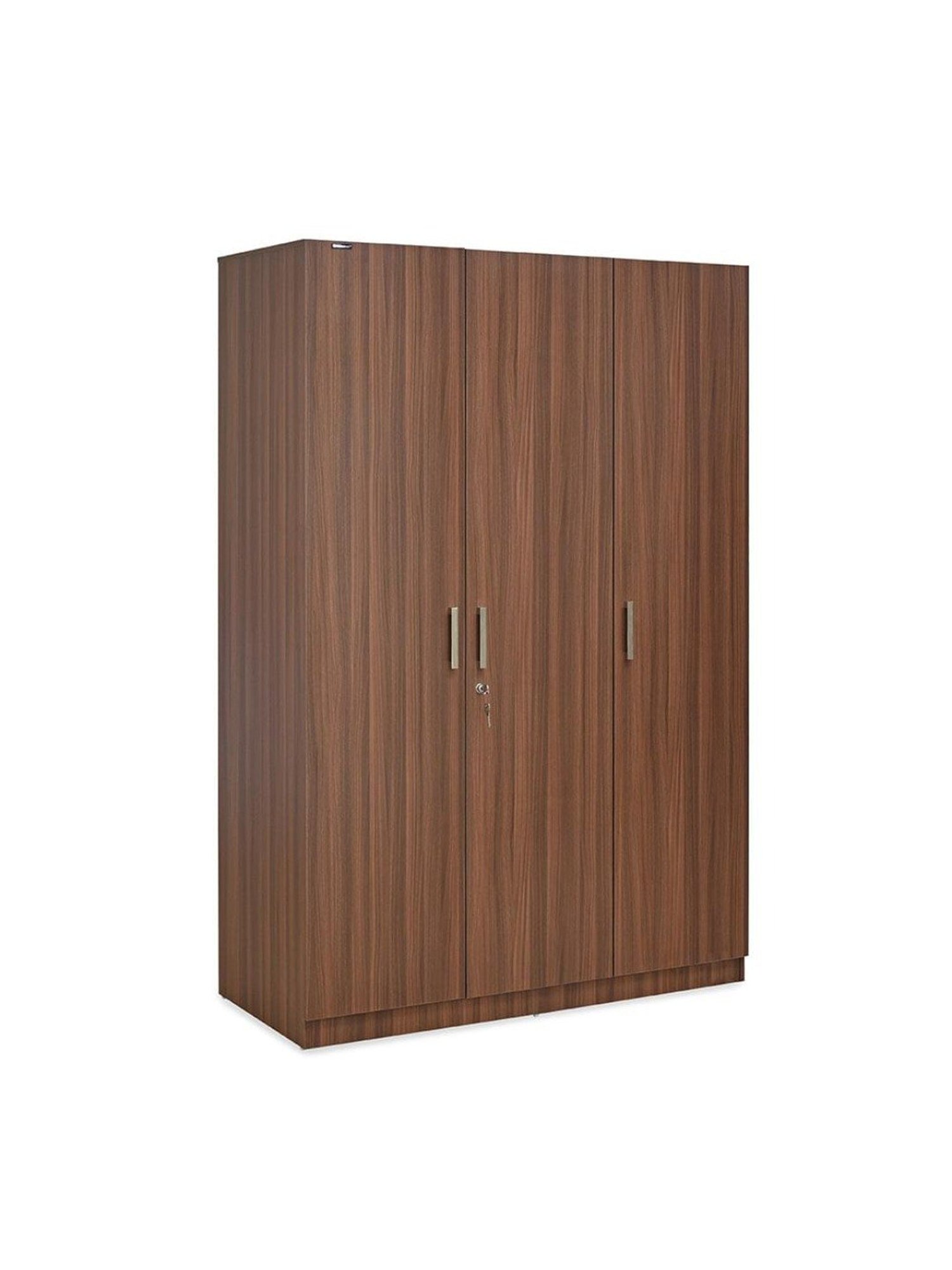 Nilkamal Max Classic Walnut Engineered Wood 3 Door Wardrobe