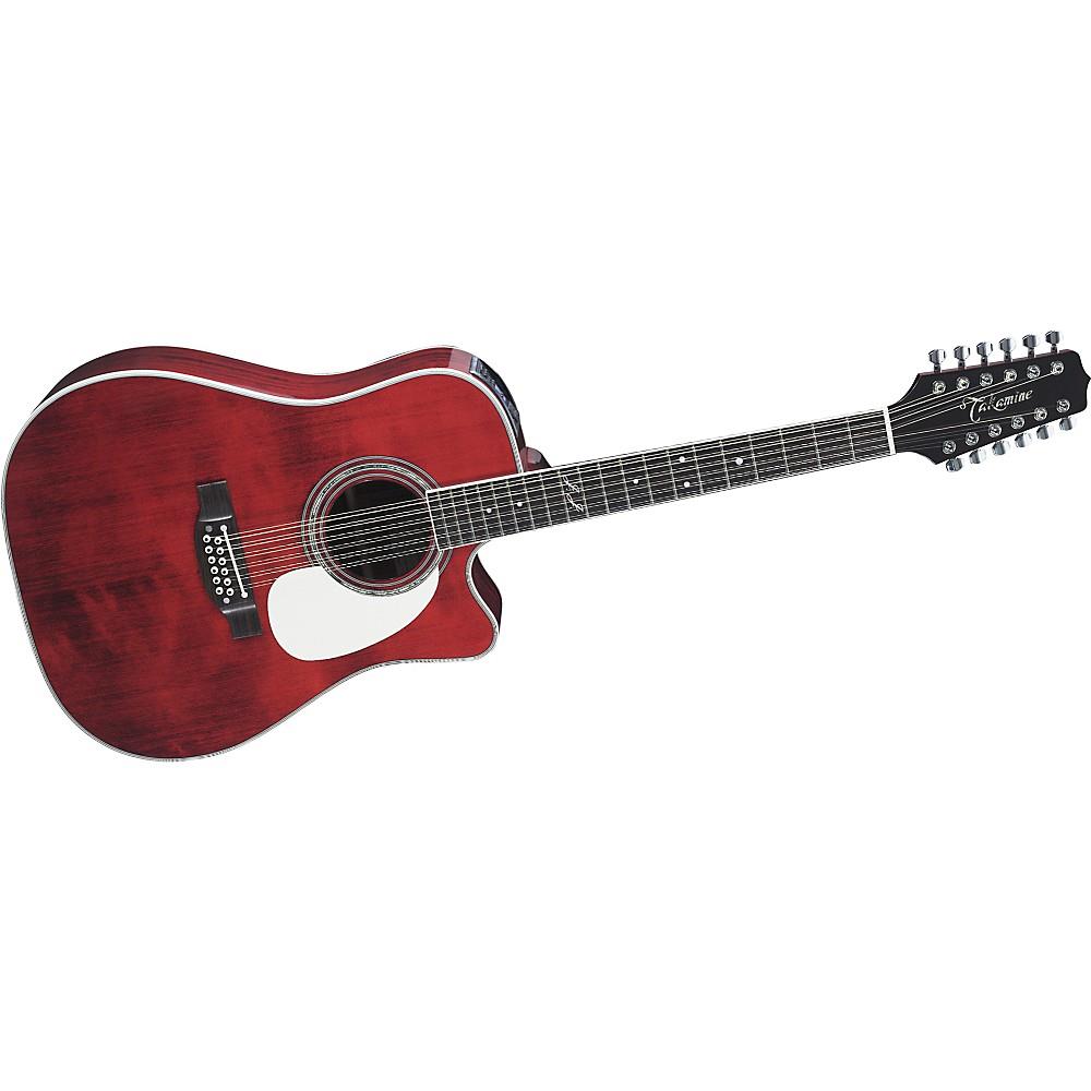 Takamine JJ325SRC12 John Jorgenson Signature 12-String Acoustic-Electric Guitar Gloss Red Stain