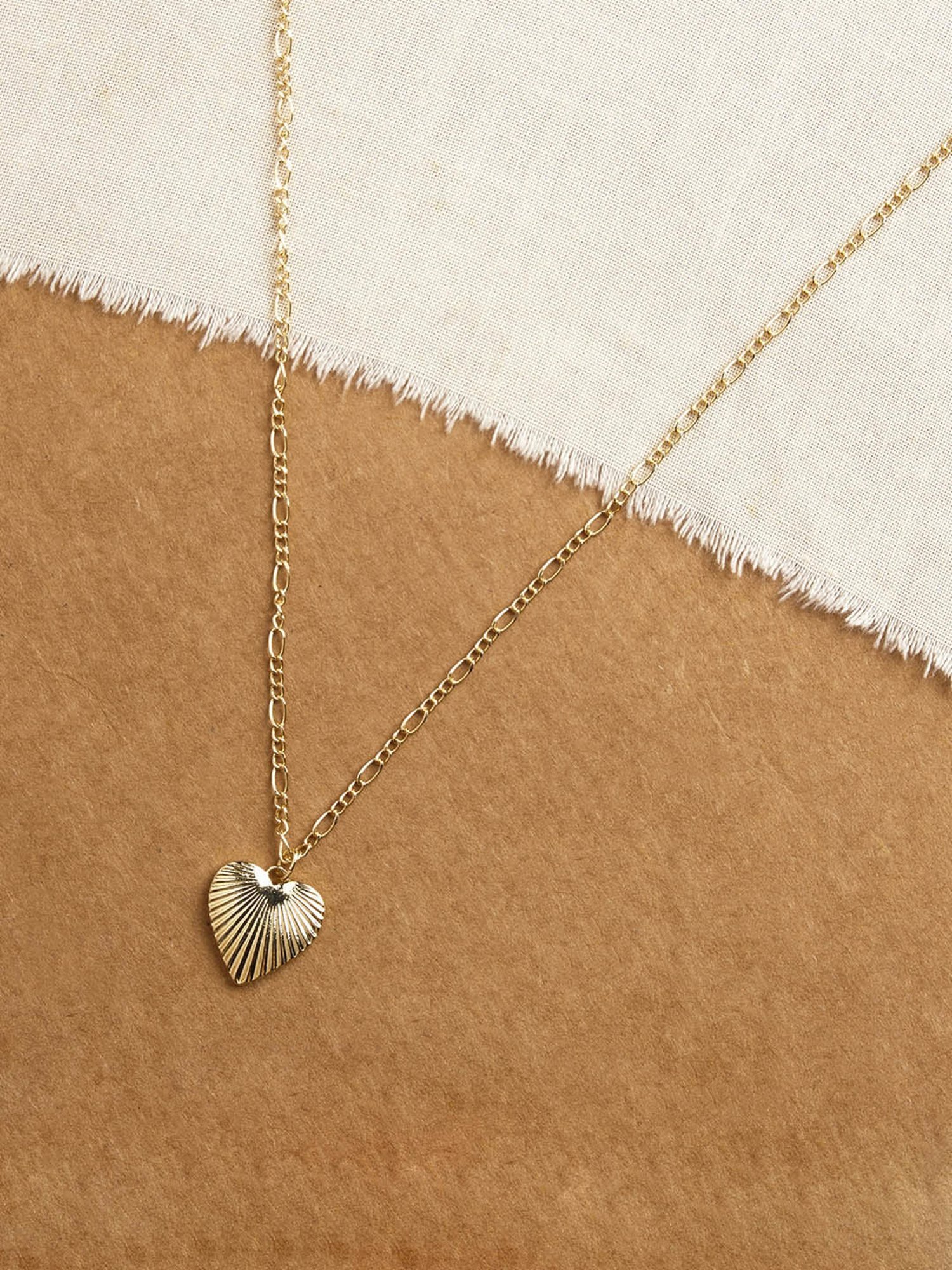 Accessorize London Gold Heart Pendant Necklace for Women