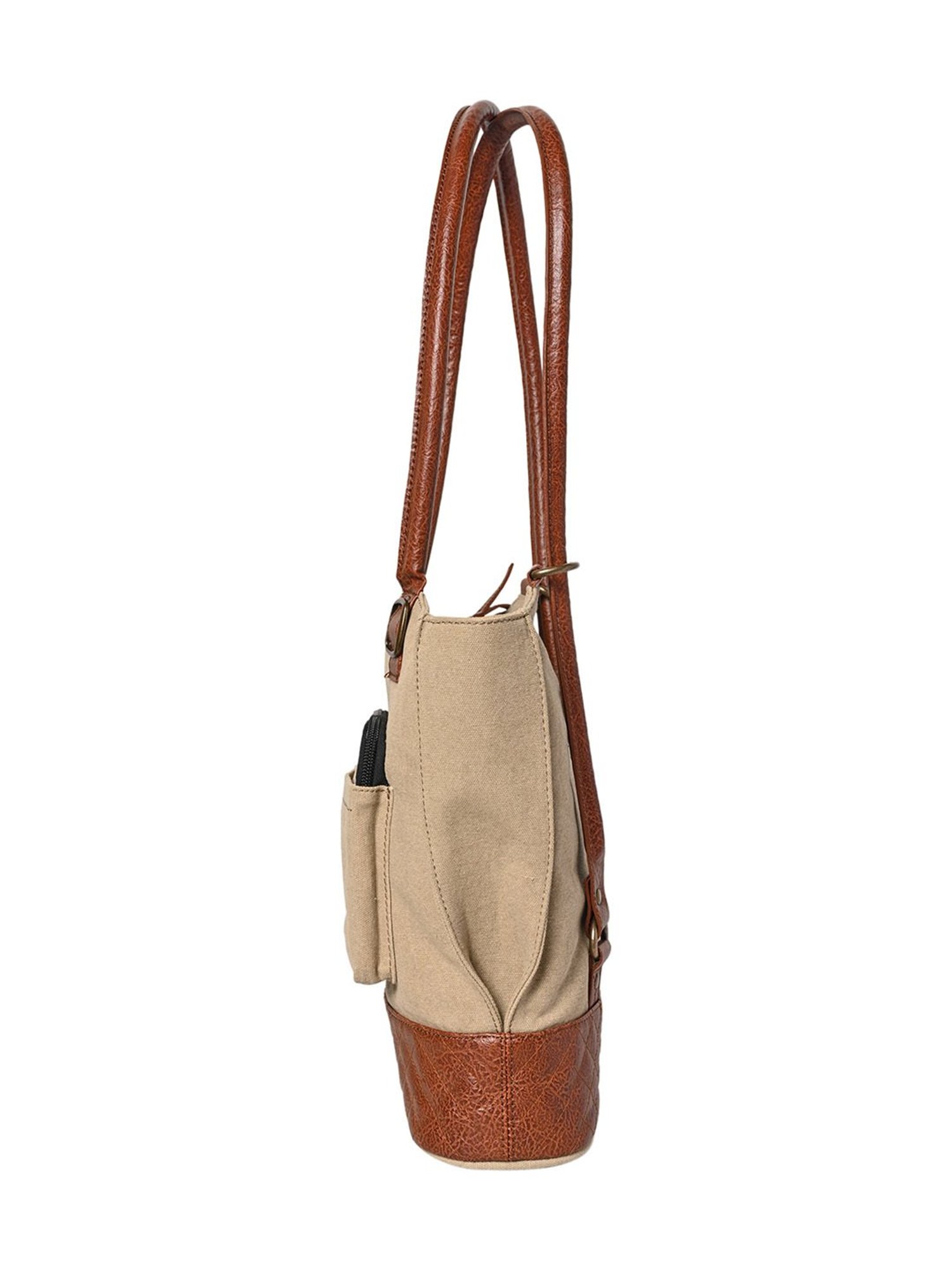 Mona B Beige Convertible Large Tote