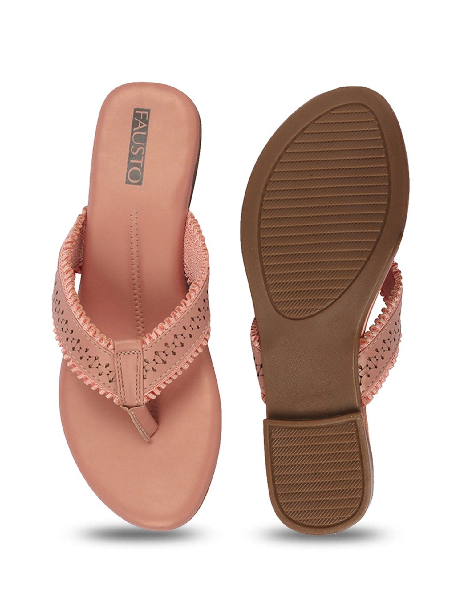 Fausto Women's Pink Thong Sandals