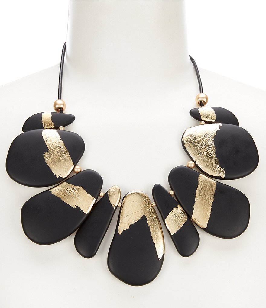 Natasha Accessories Gold Foil Collar Necklace