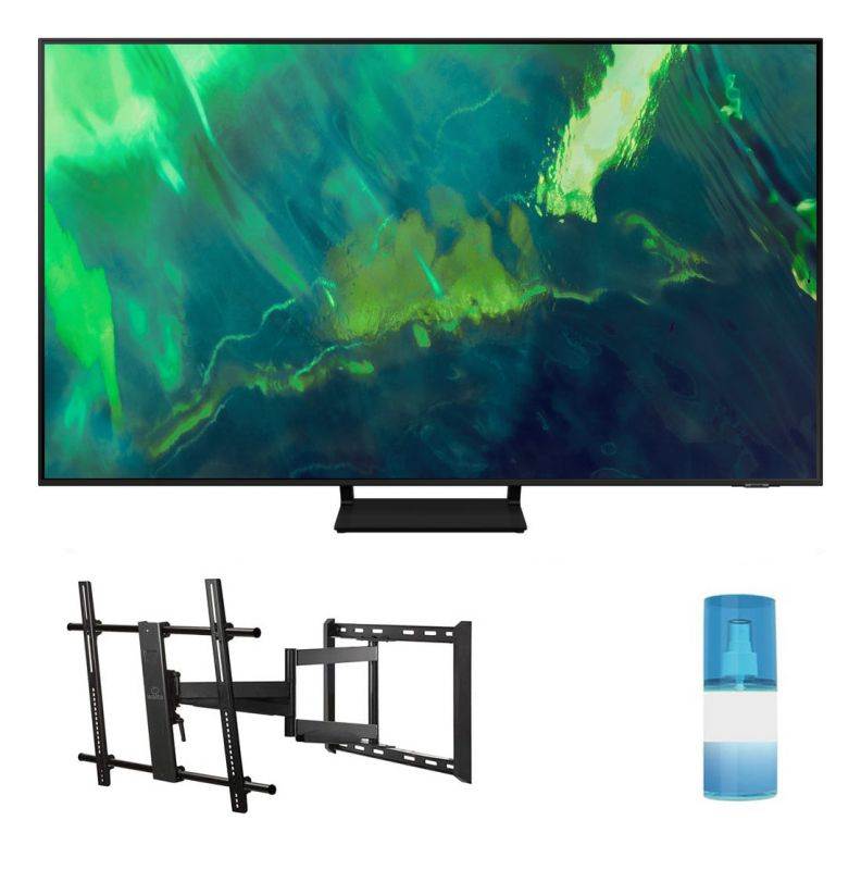 Samsung QN65Q70AA 65" Class UHD High Dynamic Range QLED 4K Smart TV with a Walts TV Large/Extra Large Full Motion Mount for 43"-90" Compatible TV's and a Walts HDTV Screen Cleaner Kit (2021)