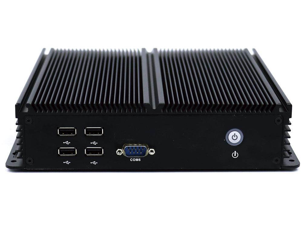 Fanless Industrial PC Rugged Computer IPC Mini PC Windows 10 Pro/ Linux with Intel Core I5 4210U 6 COM Dual LAN 3G 4G WiFi Support SIM Slot 4G RAM 1TB HDD Partaker I17