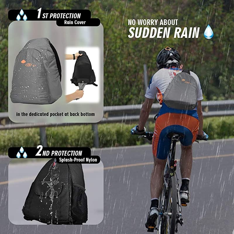 Camera Bag Waterproof Camera Sling Backpack with Rain Cover Outdoor Travel Backpack Camera Bag Case for Laptop Canon Nikon Sony Pentax Cameras,Lens,Tripod and Accessories