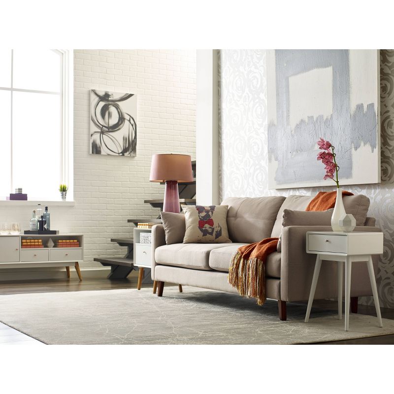 Lilou Media Console French White - Adore Decor