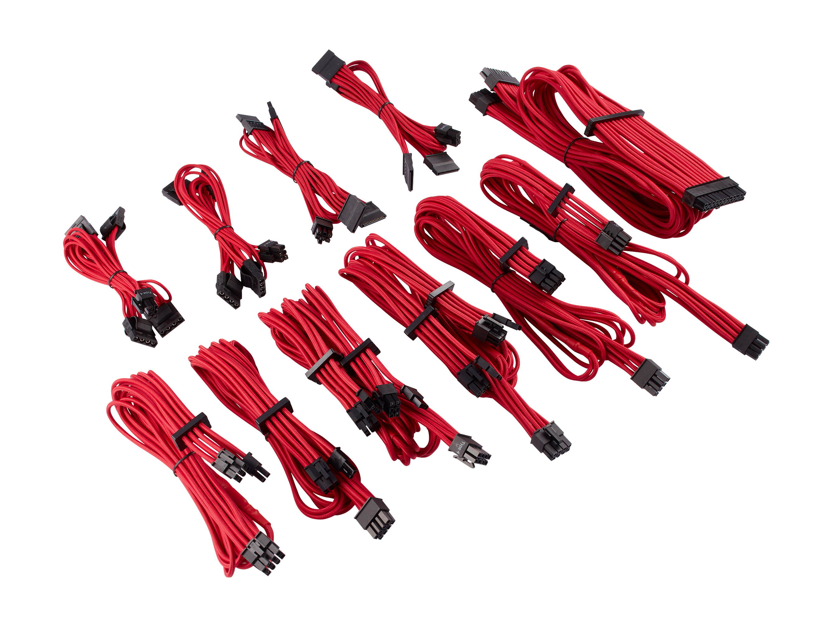 Micro Connectors 30cm Addressable RGB (ARGB) 1 to 4 Splitter Cable with/5 Male Pins (F04-04ARGB-30)