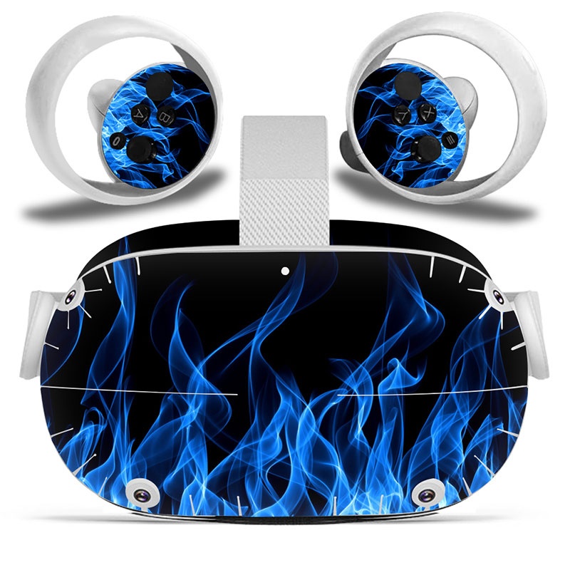 Amify Vinyl Skin Sticker for Oculus Quest 2 VR Headset Controller PVC Decals Cute Cartoon Wrap Cover for Oculus Quest 2 Accessories
