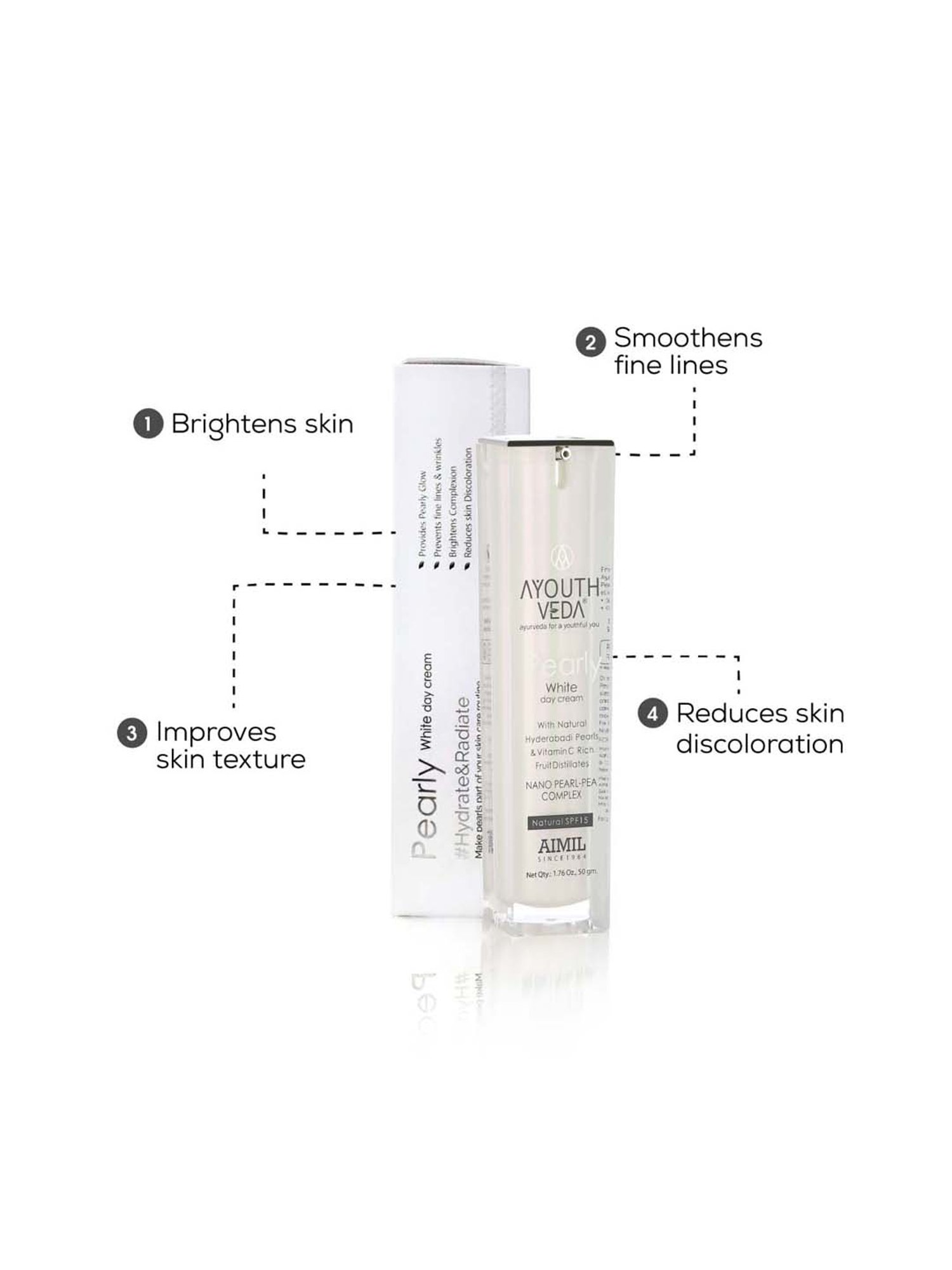 AyouthVeda Pearly White Day Cream - 50 gm