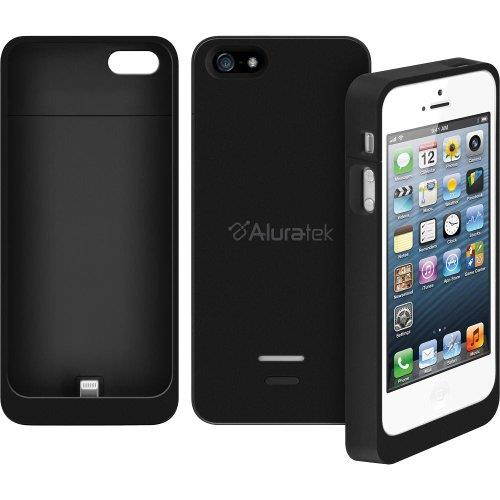 Aluratek Black 2600 mAh Battery Case for iPhone 5 Rechargeable APC02B