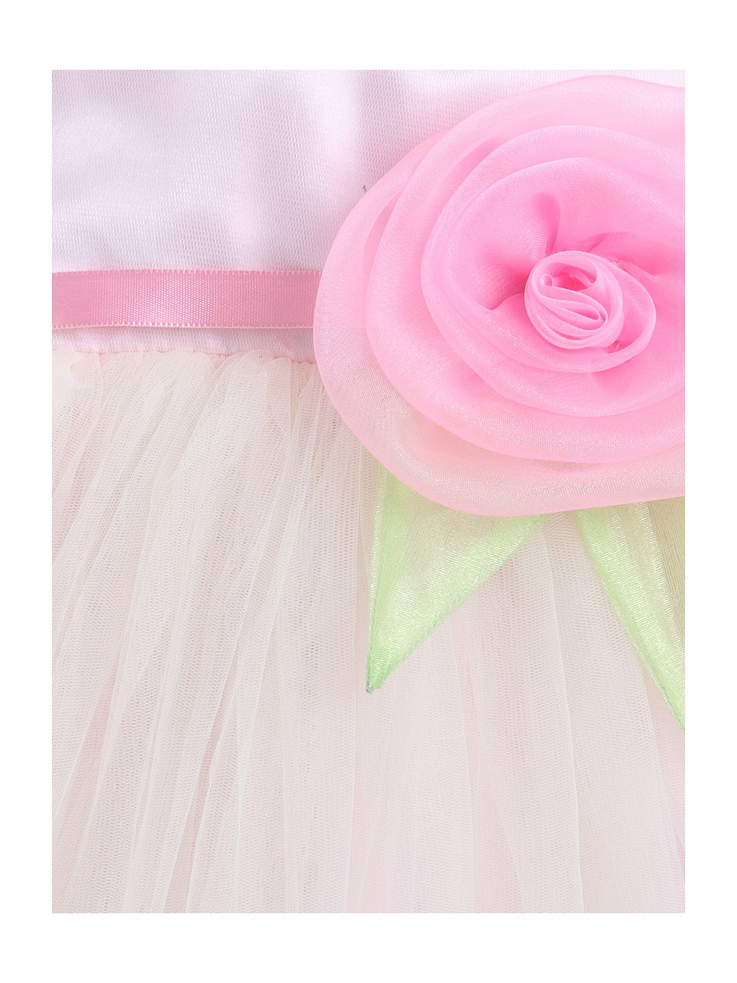 Many Frocks Kids Pink Solid Dress