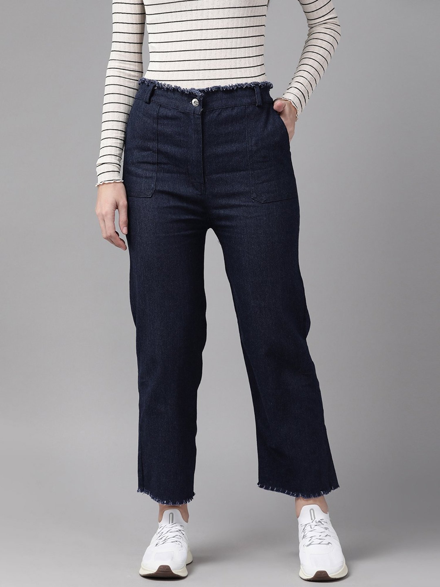 Aarika Navy High Rise Jeans