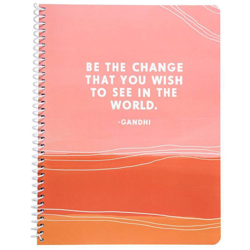 Spiral Notebook 1 Subject Wide Ruled Environmental Be the Change - Top Flight