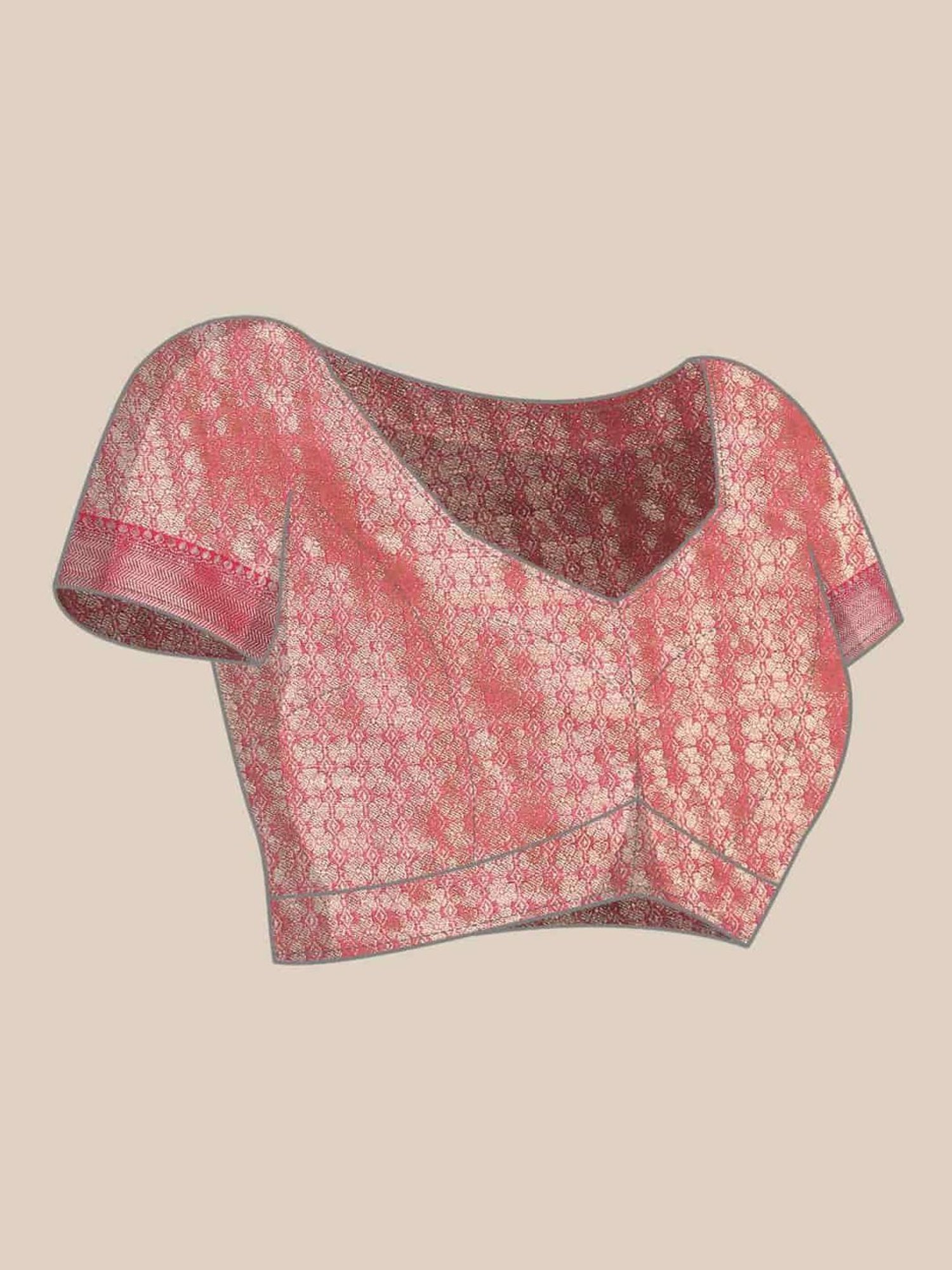 Silk Land Art Silk Pink Woven Saree With Unstitched Blouse