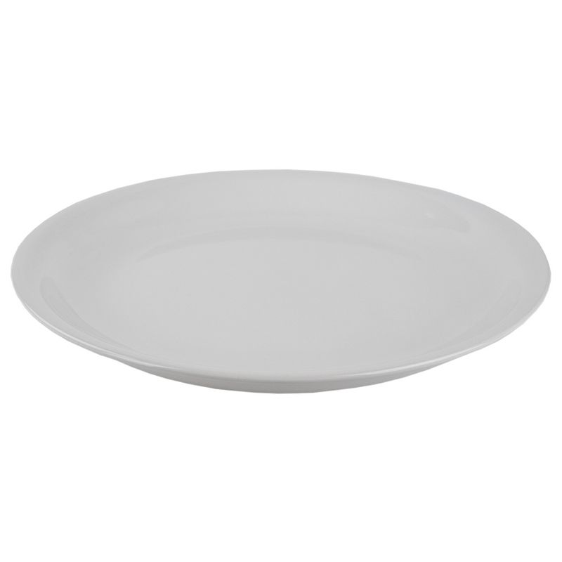 Home Basics 10.5" Ceramic Dinner Plate, White