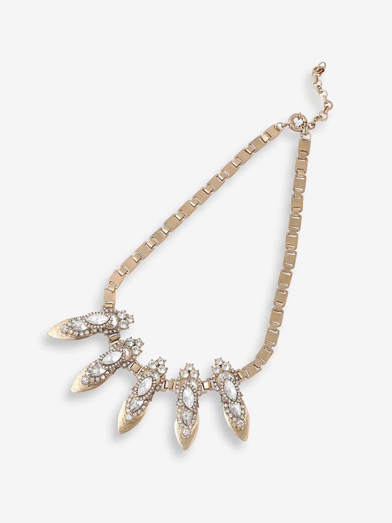 SOHI Gold Plated Designer Stone Necklace For Women