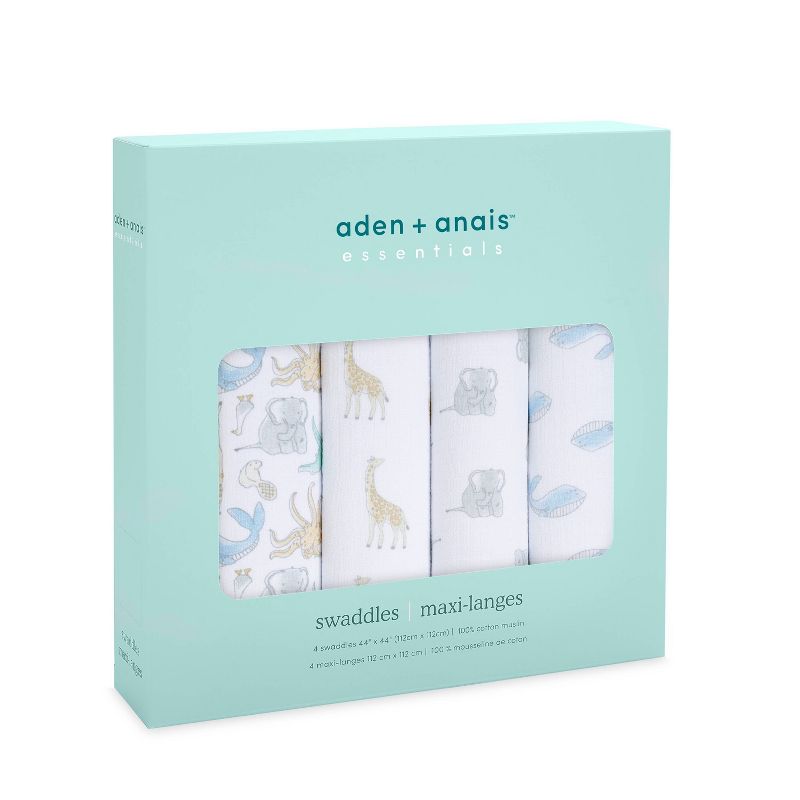 aden + anais Swaddle Swaddle Wrap Natural History - 4pk
