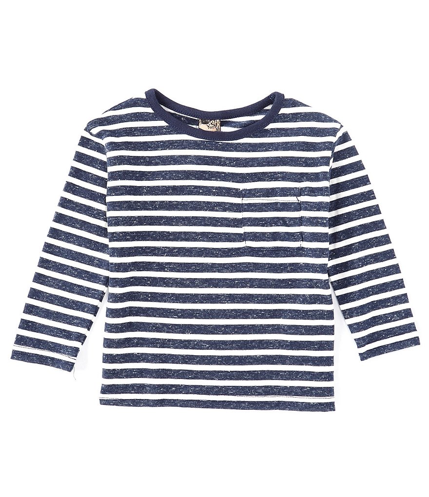 First Wave Baby Boys 12-24 Months Long-Sleeve Stripe Tee