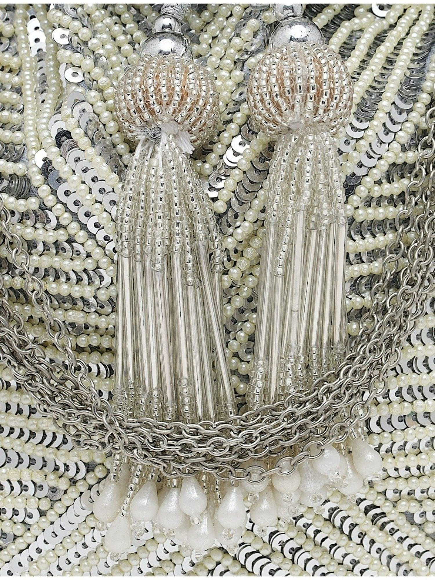 Tarini Nirula Silver Embellished Small Potli