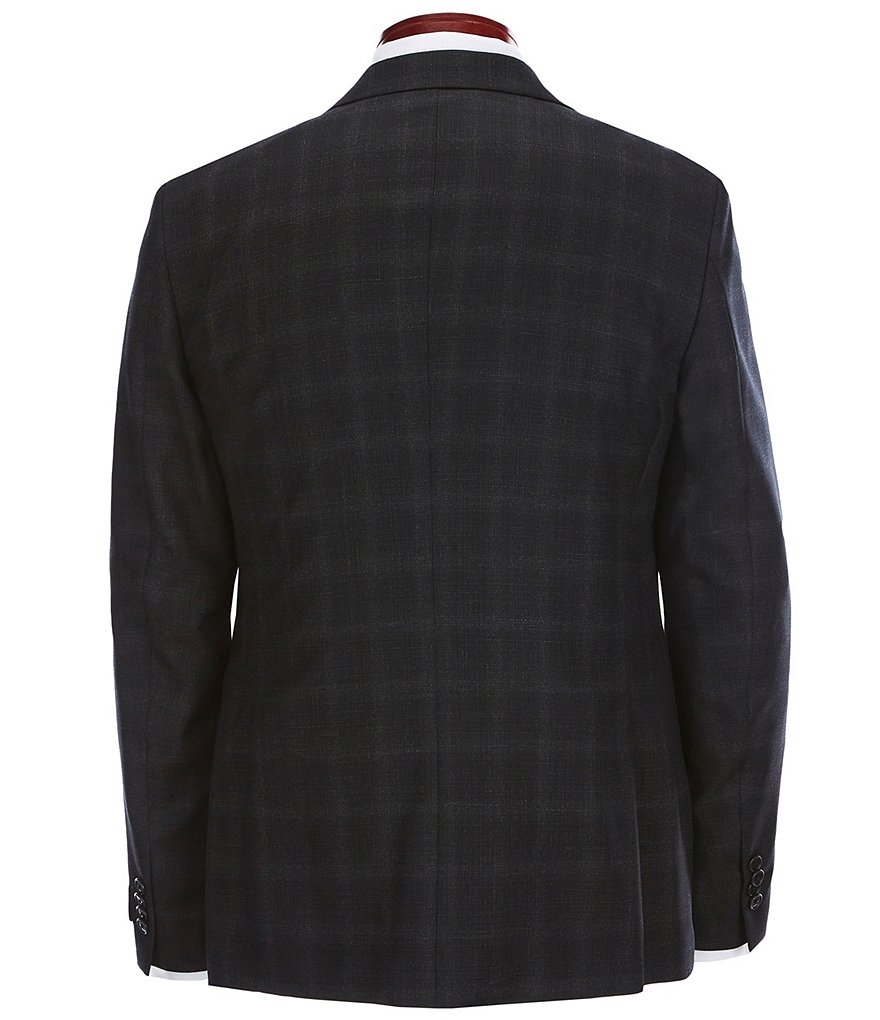 John Varvatos Signature Tailored Slim Fit Plaid Wool Suit