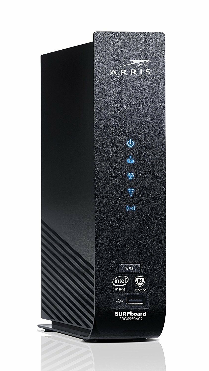 Arris SURFboard (16x4) Docsis 3.0 Cable Modem Plus AC1900 Dual Band Wi-Fi Router, Certified for Xfinity, Spectrum, Cox & More (SBG6950AC2)