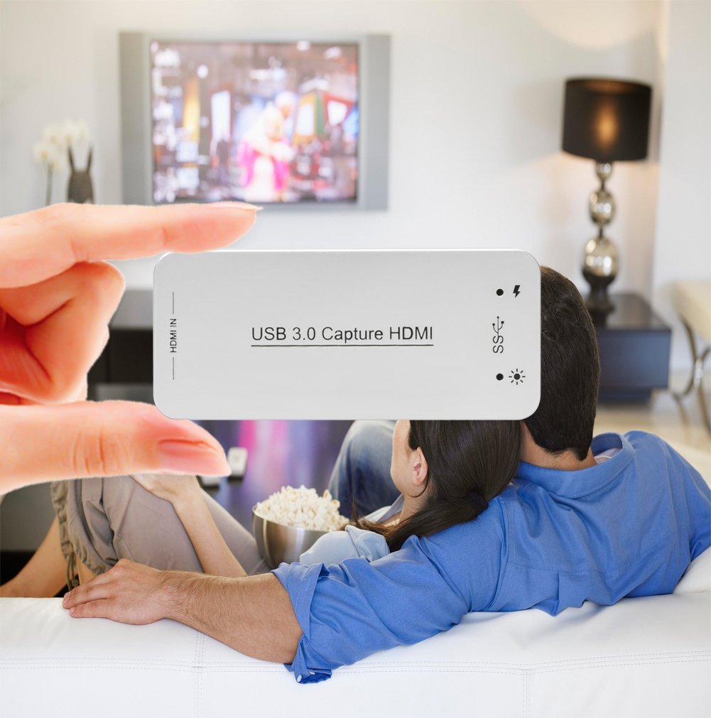 DIGITNOW! USB Capture HDMI Video Card, Broadcast Live Stream and Record, HDMI to USB Dongle Full HD 1080P Live Streaming Video Game Grabber Converter