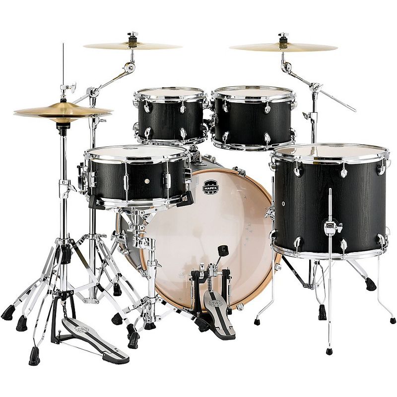 Mapex Mars Series 5-Piece Rock Shell Pack with 22 in. Bass Drum Nightwood Chrome