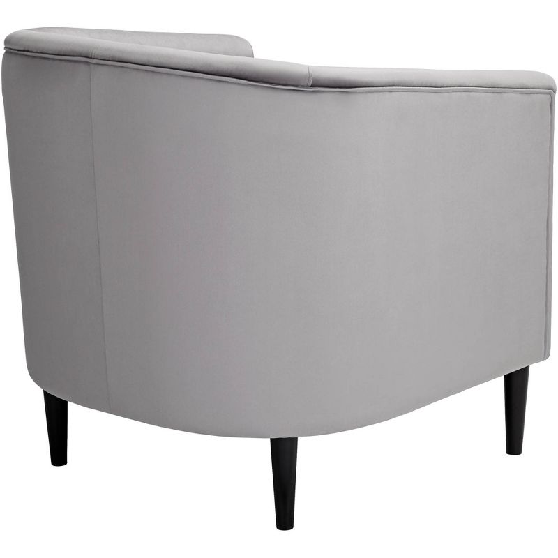 55 Downing Street Jessica Gray Velvet Accent Chair