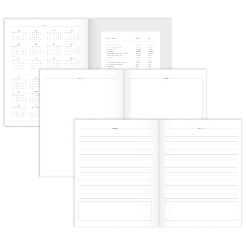 2021-22 Academic Planner 8.5" x 11" Stapled Monthly Pink Stripe - Sugar Paper™