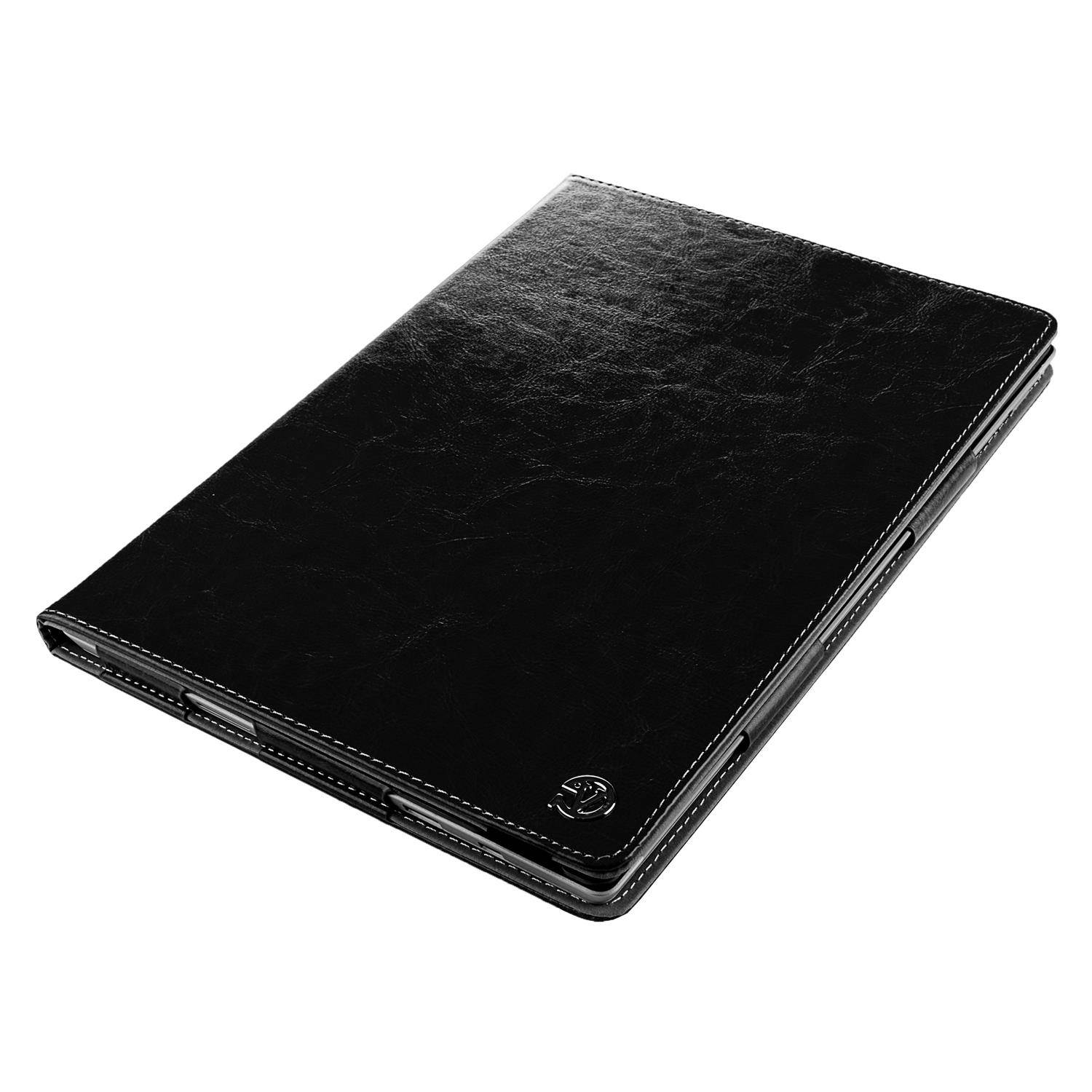 Alpha Portfolio PU Leather Stand Case for Microsoft Surface Pro 4 [Perfect Fit] (Black)