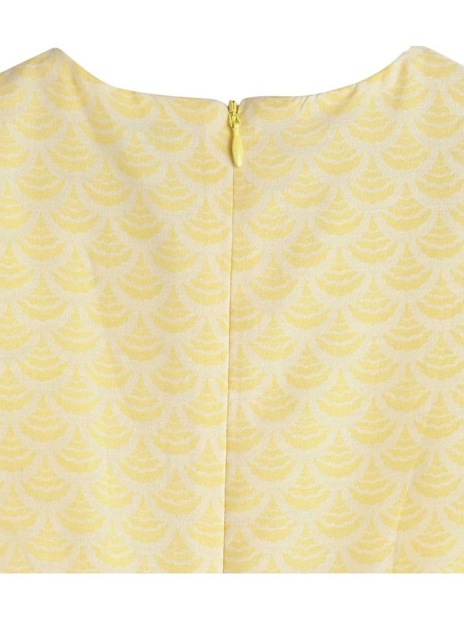 Tommy Hilfiger Kids Yellow Printed Fitted Fit Dress