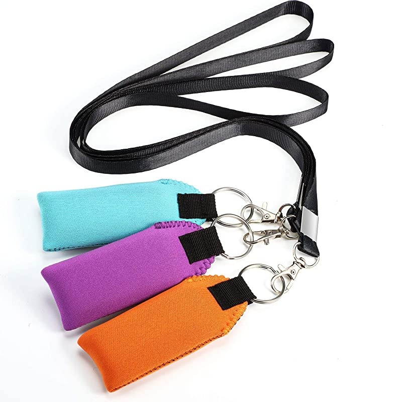 Neoprene Boat Keychain 3 Pack Key Chain and Lanyard Floatable Foam Key Fob for Water Sports Turquoise Purple Orange Black